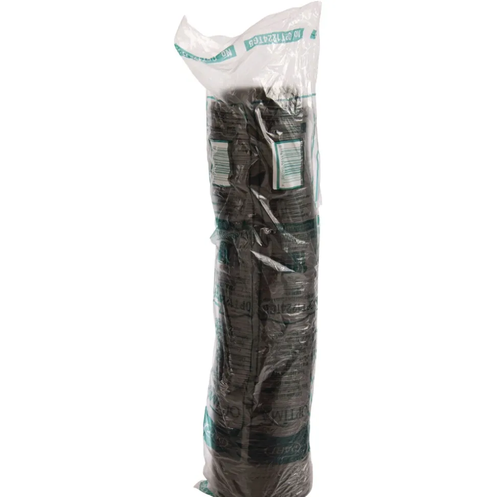 Dart Optima Reclosable Lids for Hot Paper Cups Fits 12 oz. to 24 oz. Hot Paper Cups - Black (1200/Carton)