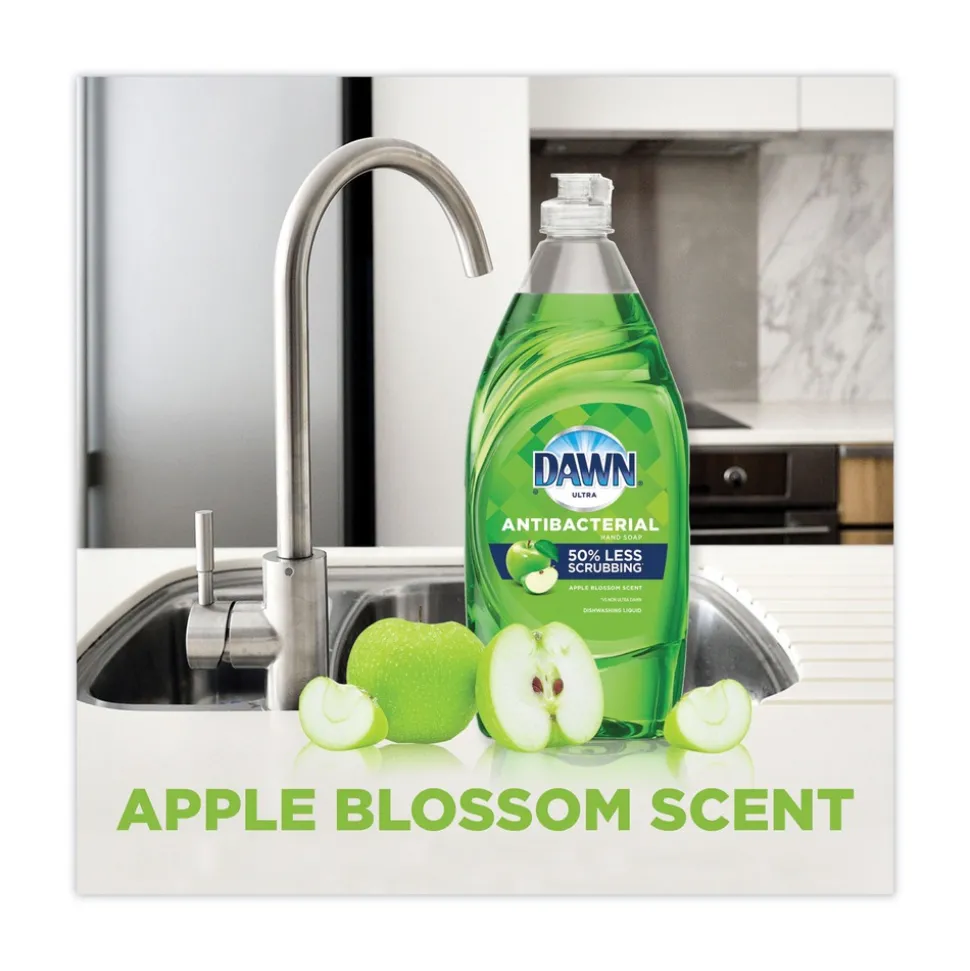 Dawn 38 oz. Bottle Ultra Antibacterial Dishwashing Liquid - Apple Blossom Scent