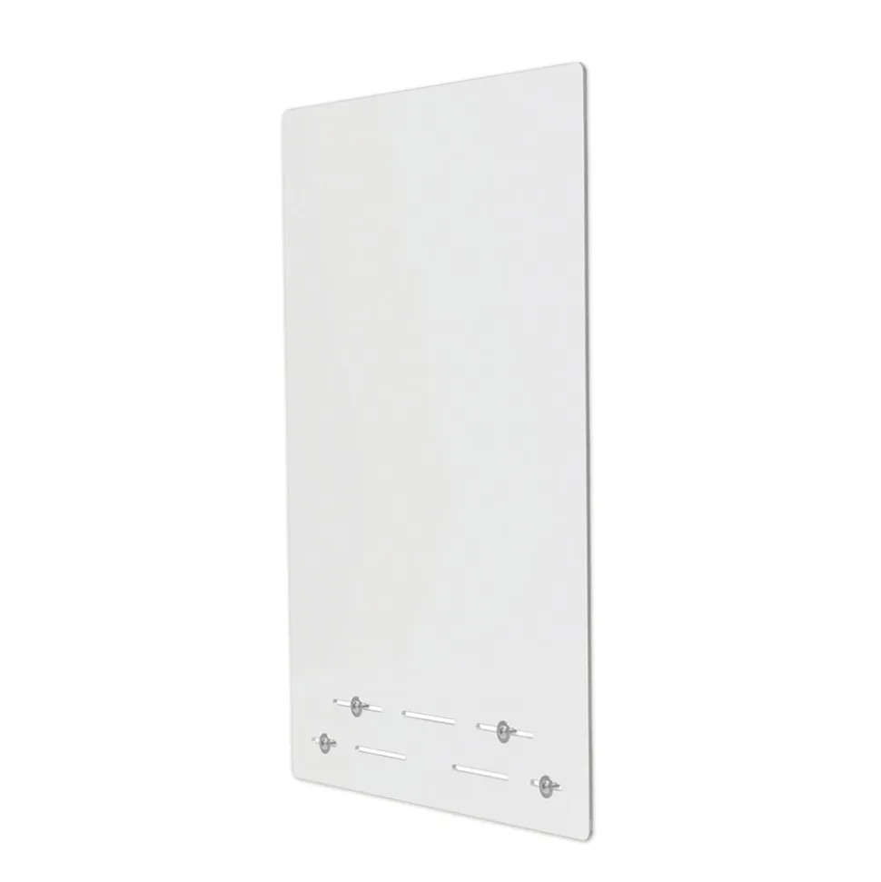 Deflecto 23.75 in. x 31.75 in. Acrylic Mounting Safety Barrier with Full Shield - Clear (2/Carton)