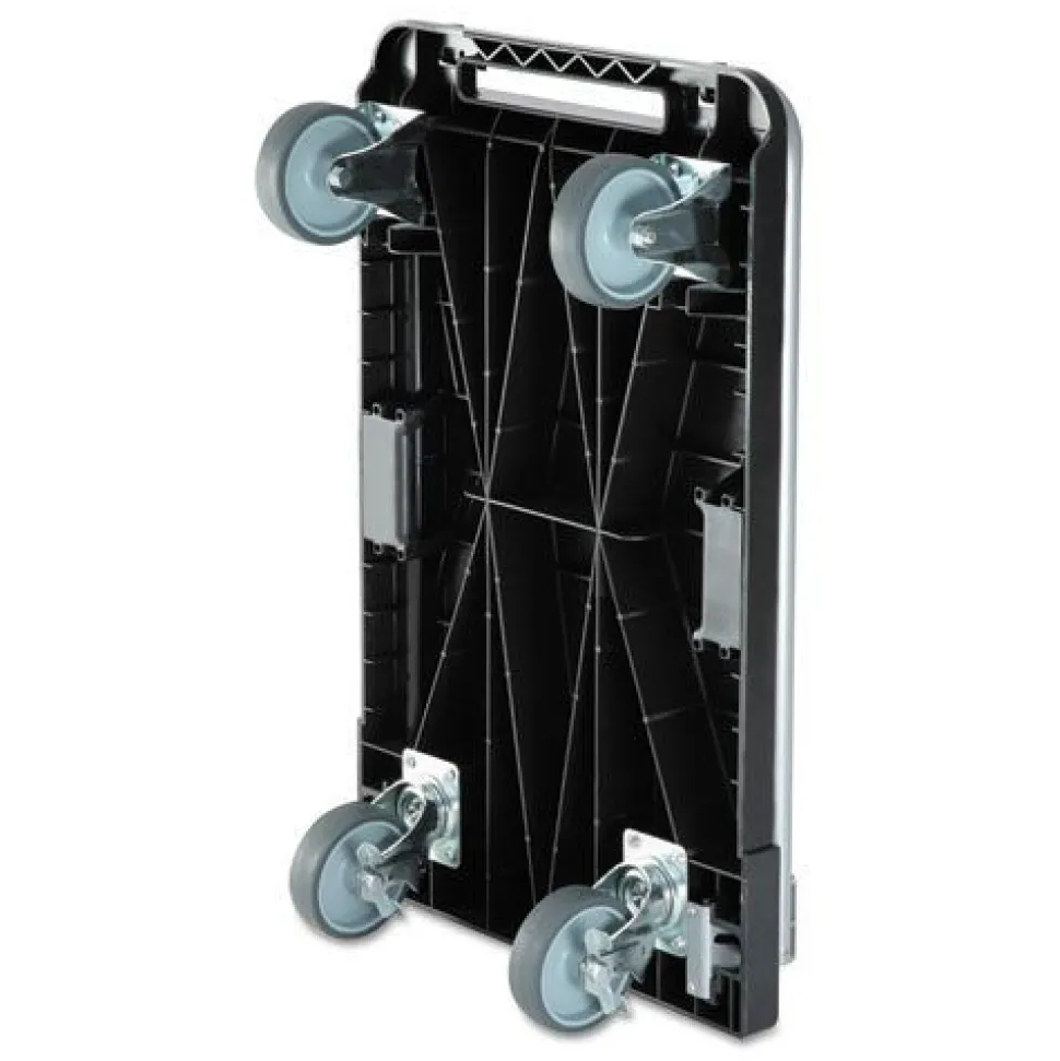 Deflecto 300 lb Capacity 21 x 32.5 x 37.5 Heavy-Duty Platform Cart - Black
