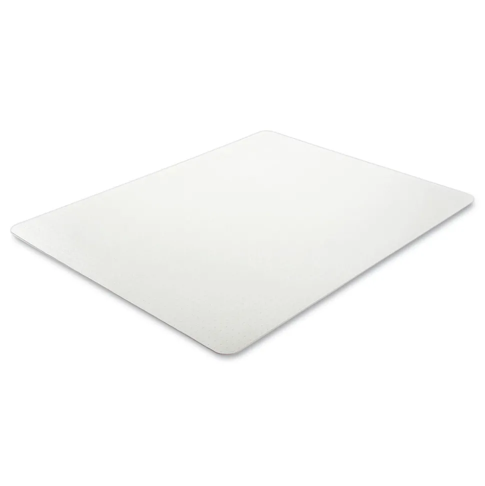 Deflecto Medium Pile Carpet Rectangular 60 in. x 46 in. Antimicrobial Chair Mat - Clear