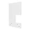 Deflecto PBCMA2331S 23.75 in. x 31.75 in. Acrylic Mounting Safety Barrier with Side Pass Thru - Clear (2/Carton)