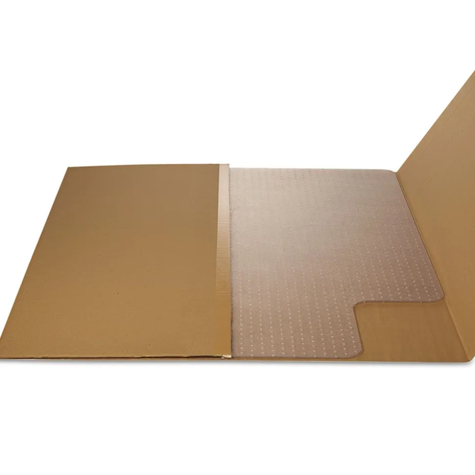 Deflecto 36 x 48 SuperMat Frequent Use Flat Lipped Chair Mat for Med Pile Carpet - Clear