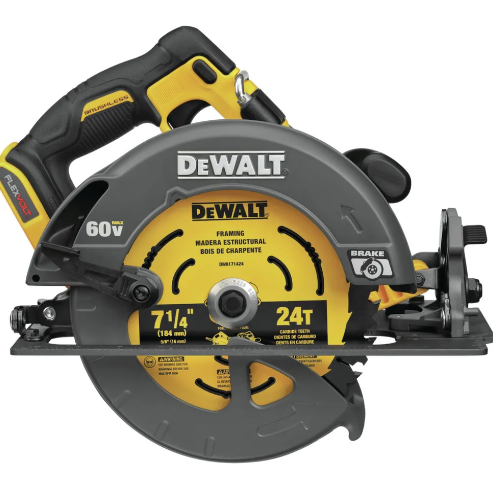 Dewalt FLEXVOLT 60V MAX Brushless Lithium-Ion 7-1/4 in. Cordless Circular Saw with Brake (Tool Only)