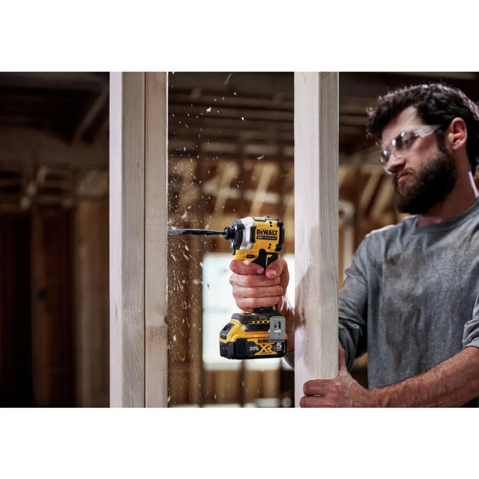 Dewalt 20V MAX Brushless Lithium-Ion 1/2 in. Cordless Hammer Drill Driver and 1/4 in. Impact Driver Kit (1.7 Ah)