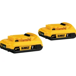 Dewalt 20V MAX Lithium-Ion Battery/Charger/Adapter Kit for 18V Cordless Tools with 2 Batteries (2 Ah)