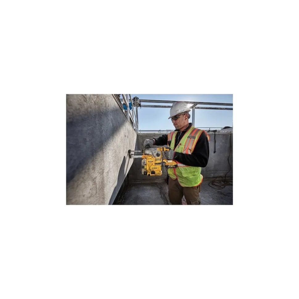 Dewalt 20V MAX XR Brushless Cordless 1-1/8 in. L-Shape SDS PLUS Rotary Hammer Kit with On Board Extractor (6 Ah)