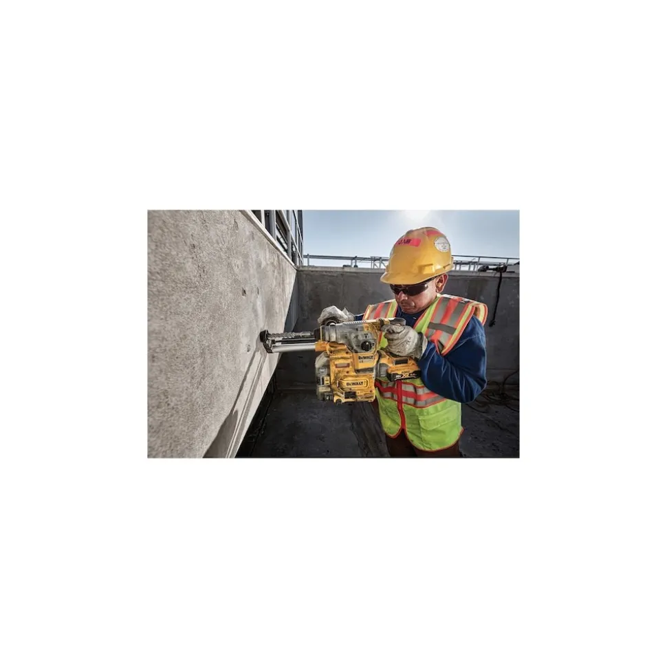 Dewalt 20V MAX XR Brushless Cordless 1-1/8 in. L-Shape SDS PLUS Rotary Hammer Kit with On Board Extractor (6 Ah)