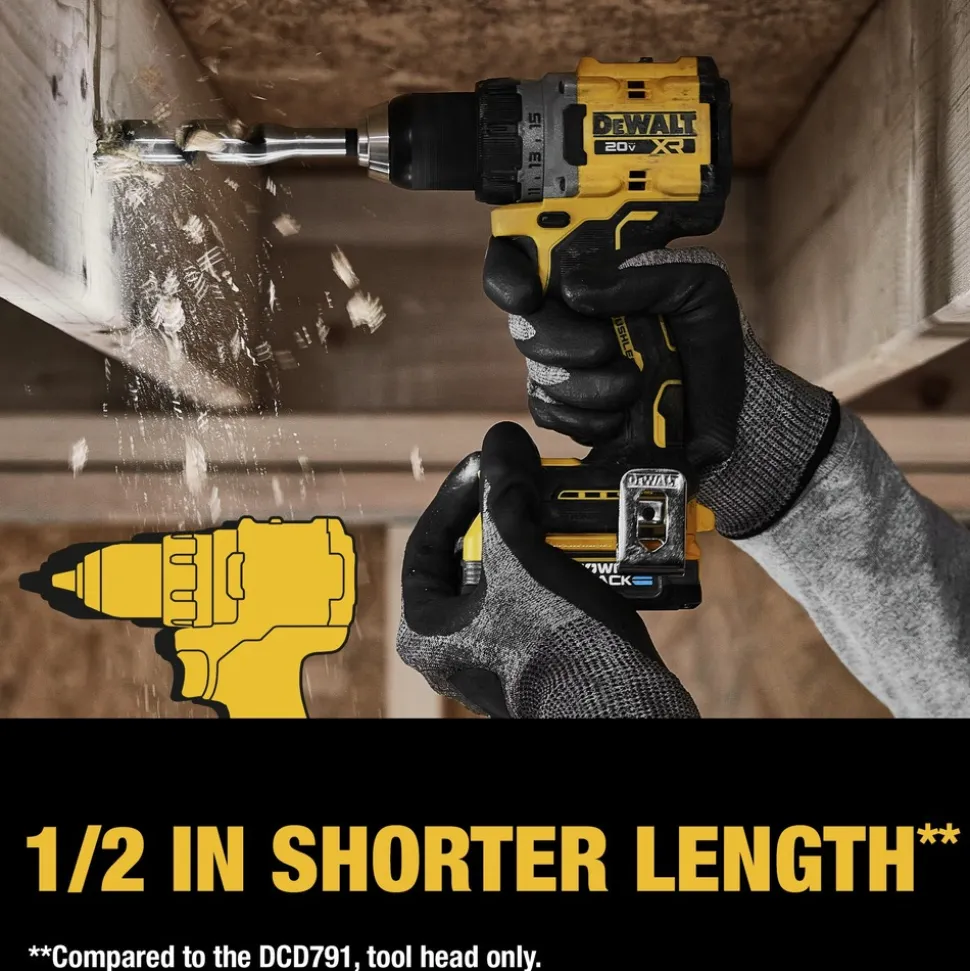 Dewalt 20V XR Brushless Lithium-Ion 1/2 in. Cordless Drill Driver Kit with 2 Batteries (2 Ah)