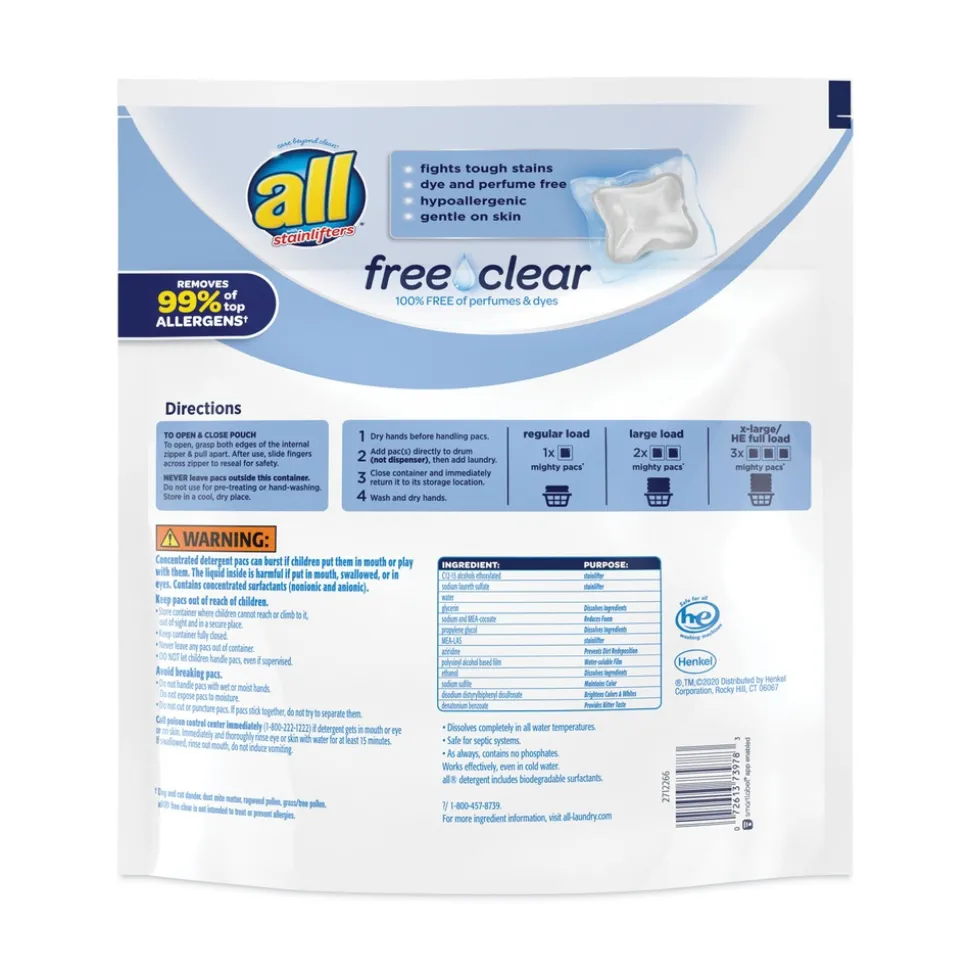 Dial Mighty Pacs Free and Clear Super Concentrated Laundry Detergent