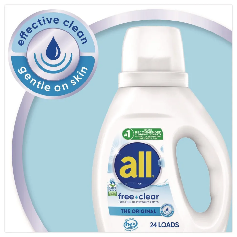 Dial 30 oz Free Clear HE Laundry Detergent - Unscented (6/Carton)