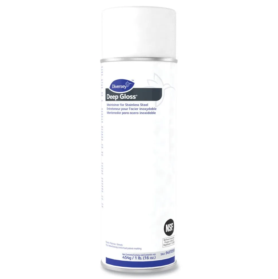 Diversey Care Deep Gloss 16 oz. Aerosol Spray Stainless Steel Maintainer (12/Carton)