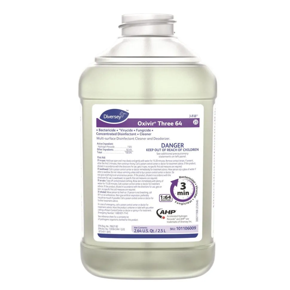 Diversey Care 2.5 L Bottle Oxivir Three 64 - Surfectant Scent (2/Carton)