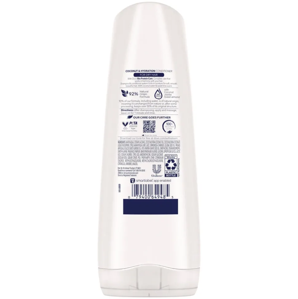 Dove 12 oz Bottle Coconut Conditioner (6/Carton)