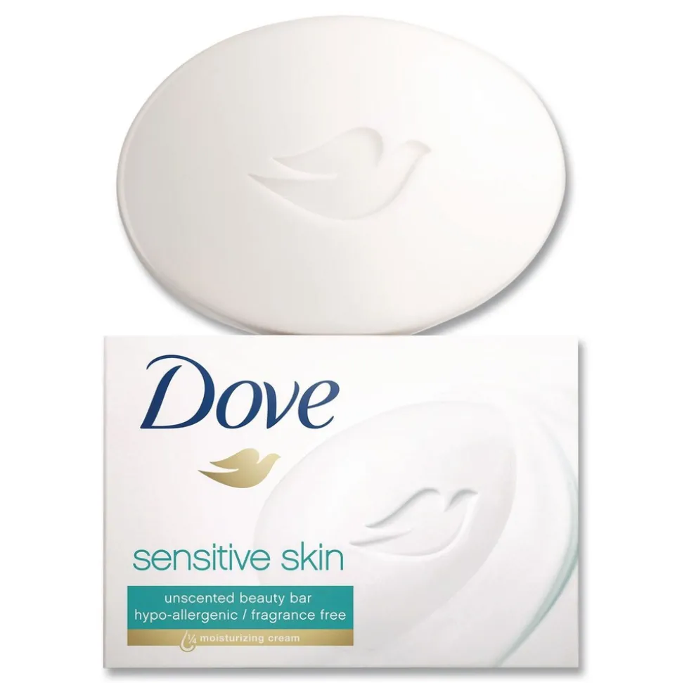 Dove 4.5 oz. Sensitive Skin Bath Bar - Unscented (72/Carton)
