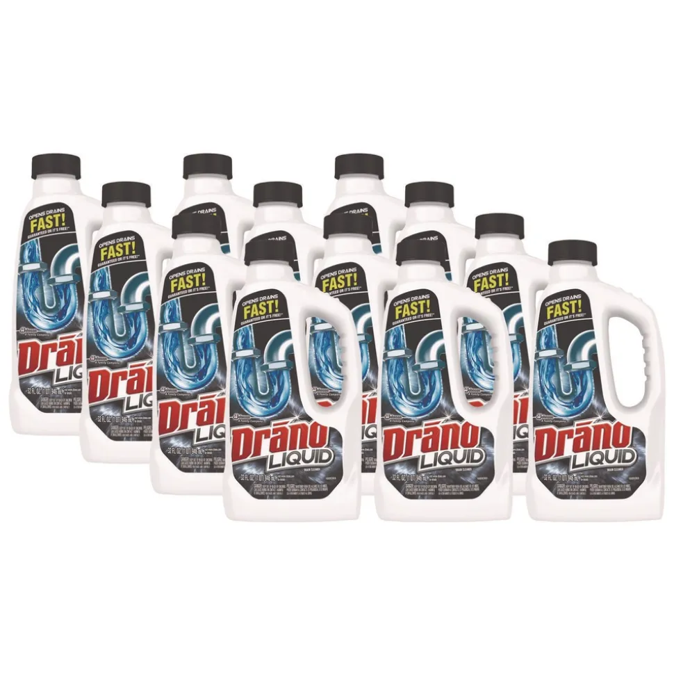 Drano 32 oz. Safety Cap Bottle Liquid Drain Cleaner (12/Carton)