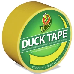 Duck 1.88 in. x 20 yards 3 in. Core Colored Duct Tape - Yellow (1-Roll)