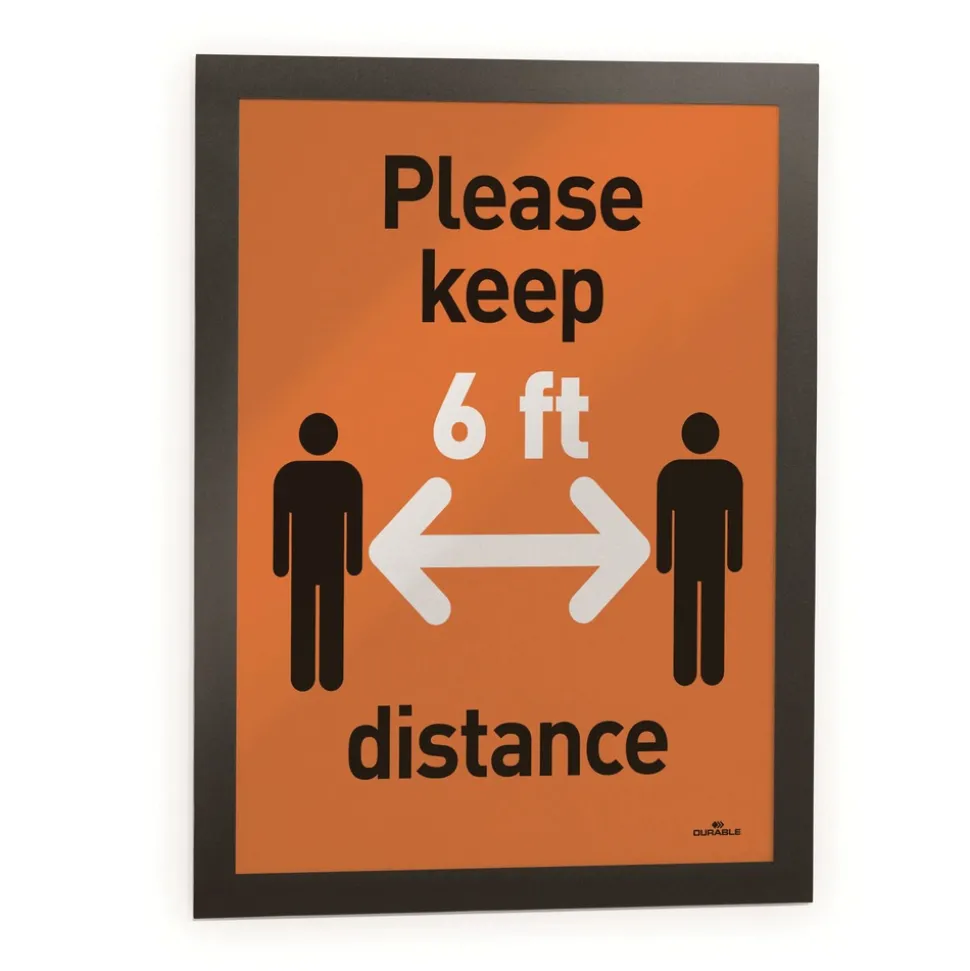 Durable DURAFRAME 5.5 x 8.5 Sign Holder - Black Frame (2/Pack)