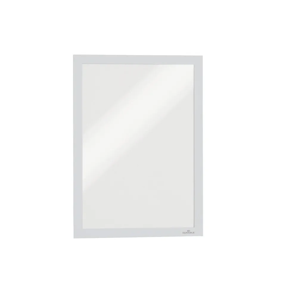 Durable Infoframe DURAFRAME 9.5 in. x 12 in. Self Adhesive Double Sided Sign Holder - White Frame (2/Pack)