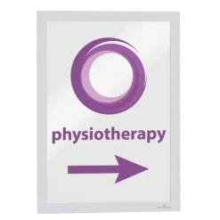 Durable Infoframe DURAFRAME 9.5 in. x 12 in. Self Adhesive Double Sided Sign Holder - White Frame (2/Pack)
