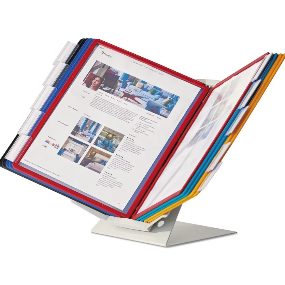Durable 10 Panels VARIO Pro Legal Desktop Reference System - Assorted Borders and Panels