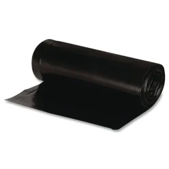 Earthsense Commercial 38 in. x 58 in. 1.65 mil 60 Gallon Linear Low Density Recycled Can Liners - Black (100/Carton)