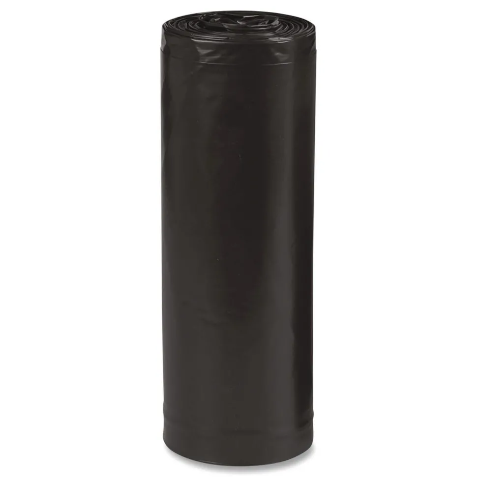 Earthsense Commercial 24 in. x 23 in. 10-Gallon 0.85 mil. Linear Low Density Recycled Can Liners - Black (500/Carton)