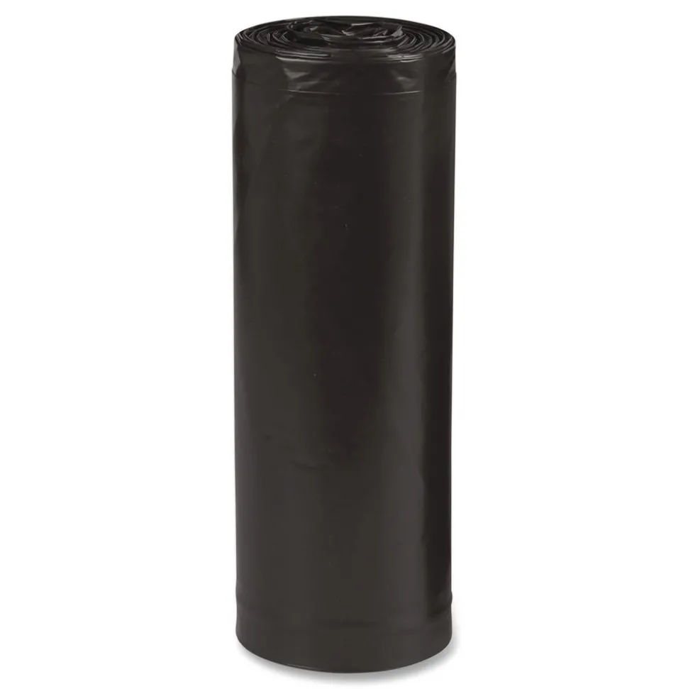 Earthsense Commercial 33 in. x 39 in. 33-Gallon 1.25 mil. Linear Low Density Recycled Can Liners - Black (100/Carton)