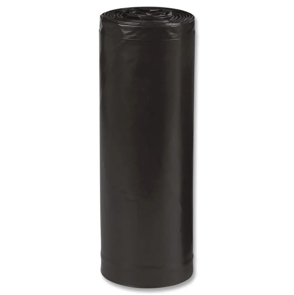 Earthsense Commercial 33 in. x 39 in. 33-Gallon 1.65 mil. Linear Low Density Recycled Can Liners - Black (100/Carton)