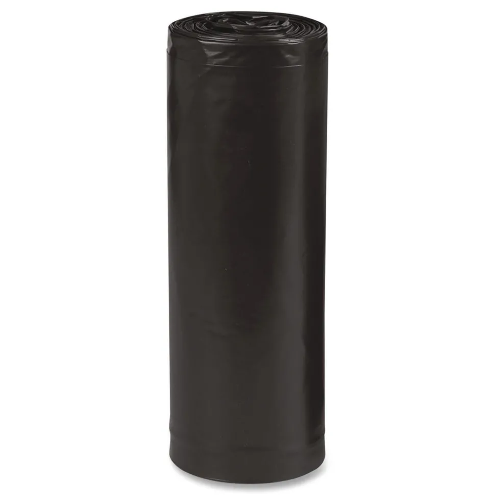 Earthsense Commercial 40 in. x 46 in. 45 gal. 1.65 mil Linear Low Density Recycled Can Liners - Black (100/Carton)