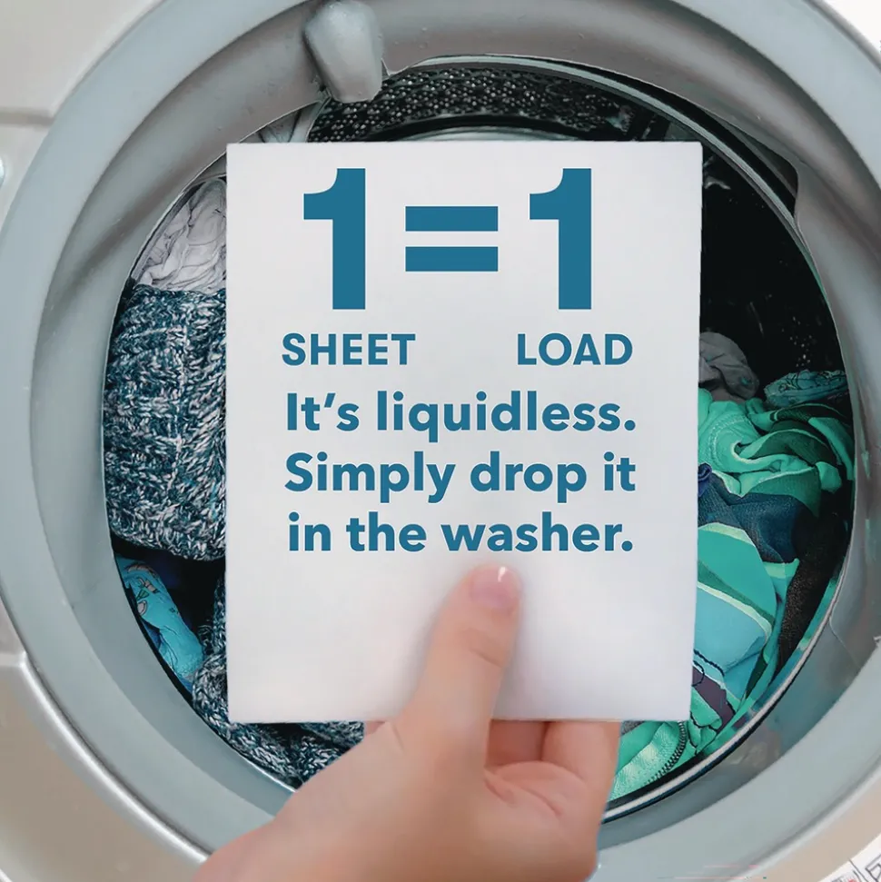 ECOS 953710CT Liquidless Laundry Detergent Sheets - Free and Clear (10/Carton)