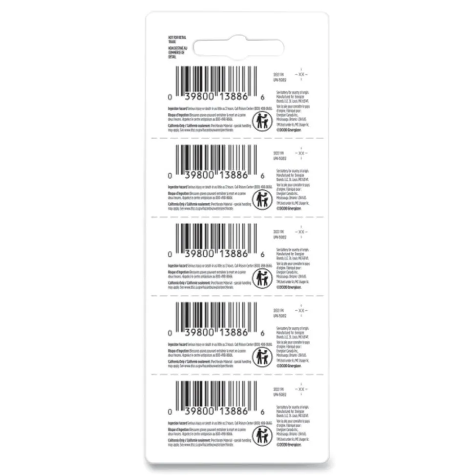 Energizer Industrial Lithium CR2032 3V Coin Battery with Tear-Strip Packaging (100/Box)