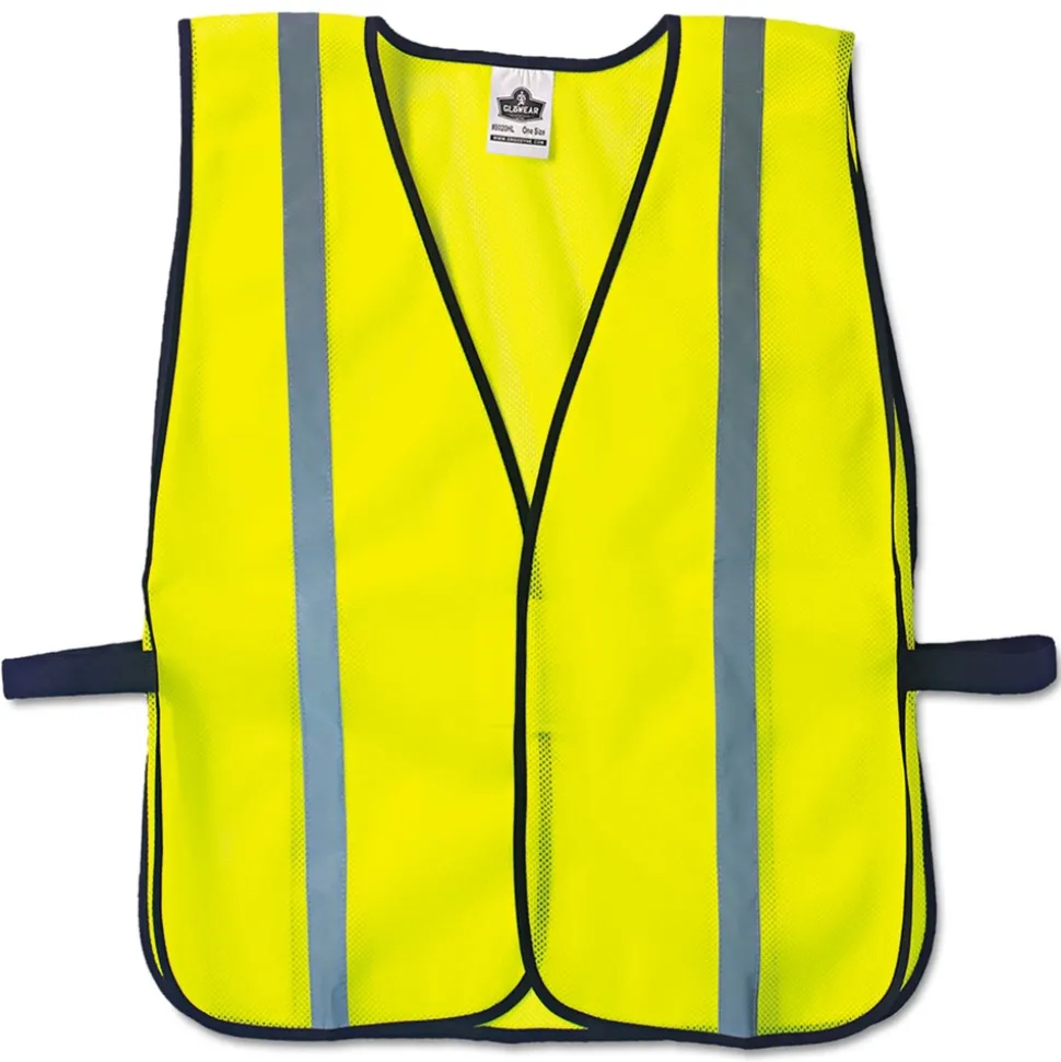 Ergodyne GloWear 8020HL Polyester Mesh Safety Vest - One Size Fits All/Lime