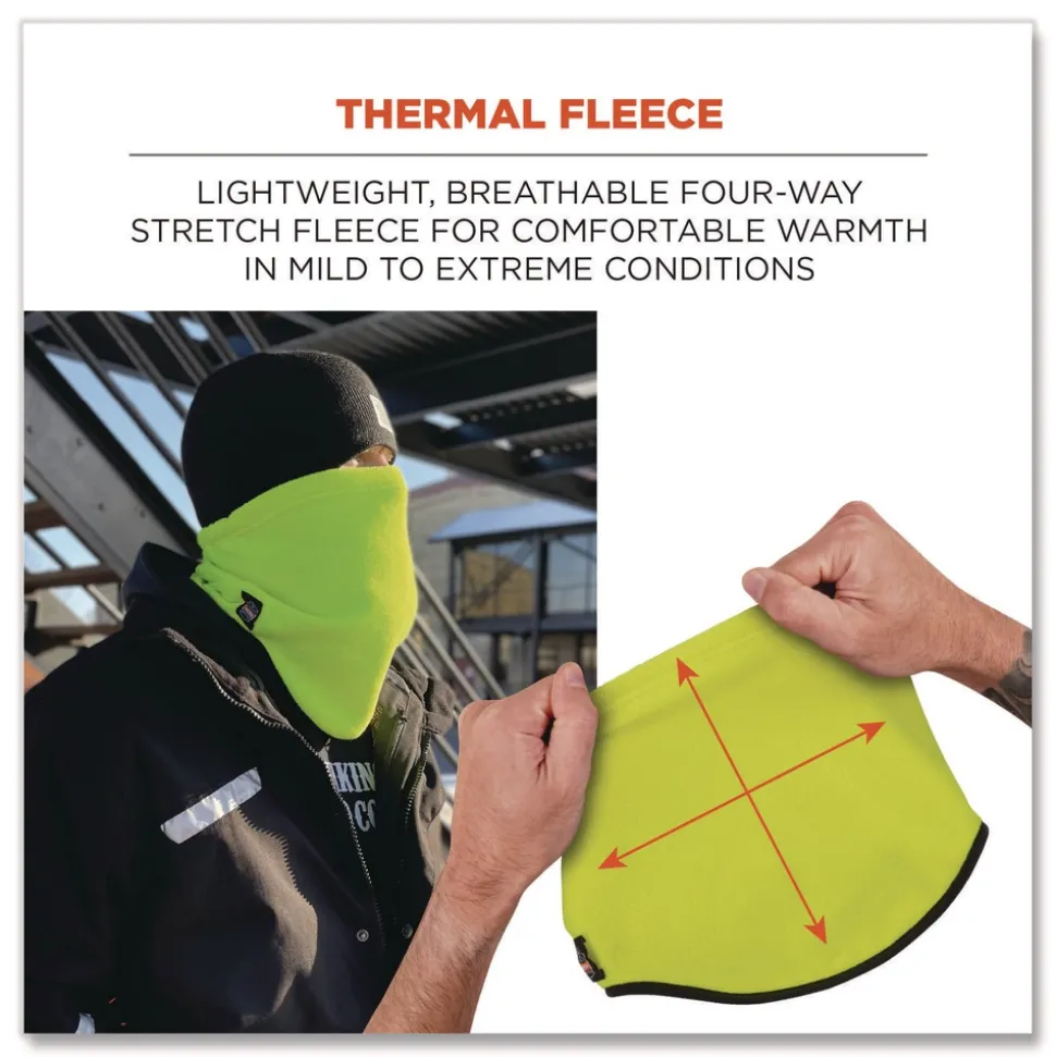 Ergodyne N-Ferno 6960 One Size Fits Most Fleece Neck Gaiter - Hi-Vis Lime