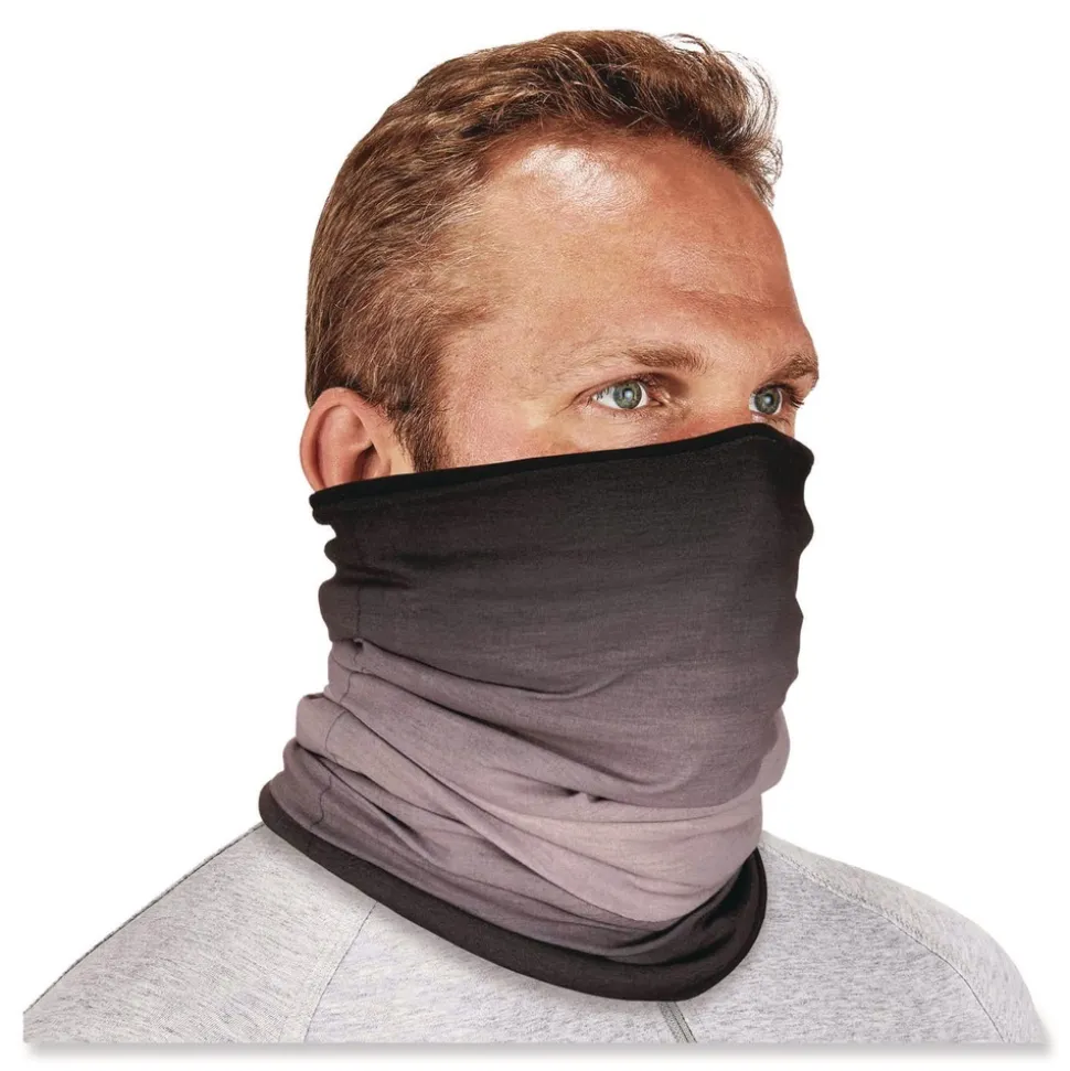 Ergodyne N-Ferno 6491 One Size Fits Most Reversible Thermal Fleece plus Poly Multi-Band - Light Gray Fade