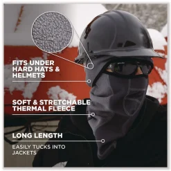 Ergodyne N-Ferno 6823 One Size Fits Most Fleece Hinged Balaclava Face Mask - Gray