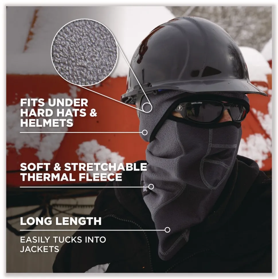 Ergodyne N-Ferno 6823 One Size Fits Most Fleece Hinged Balaclava Face Mask - Gray
