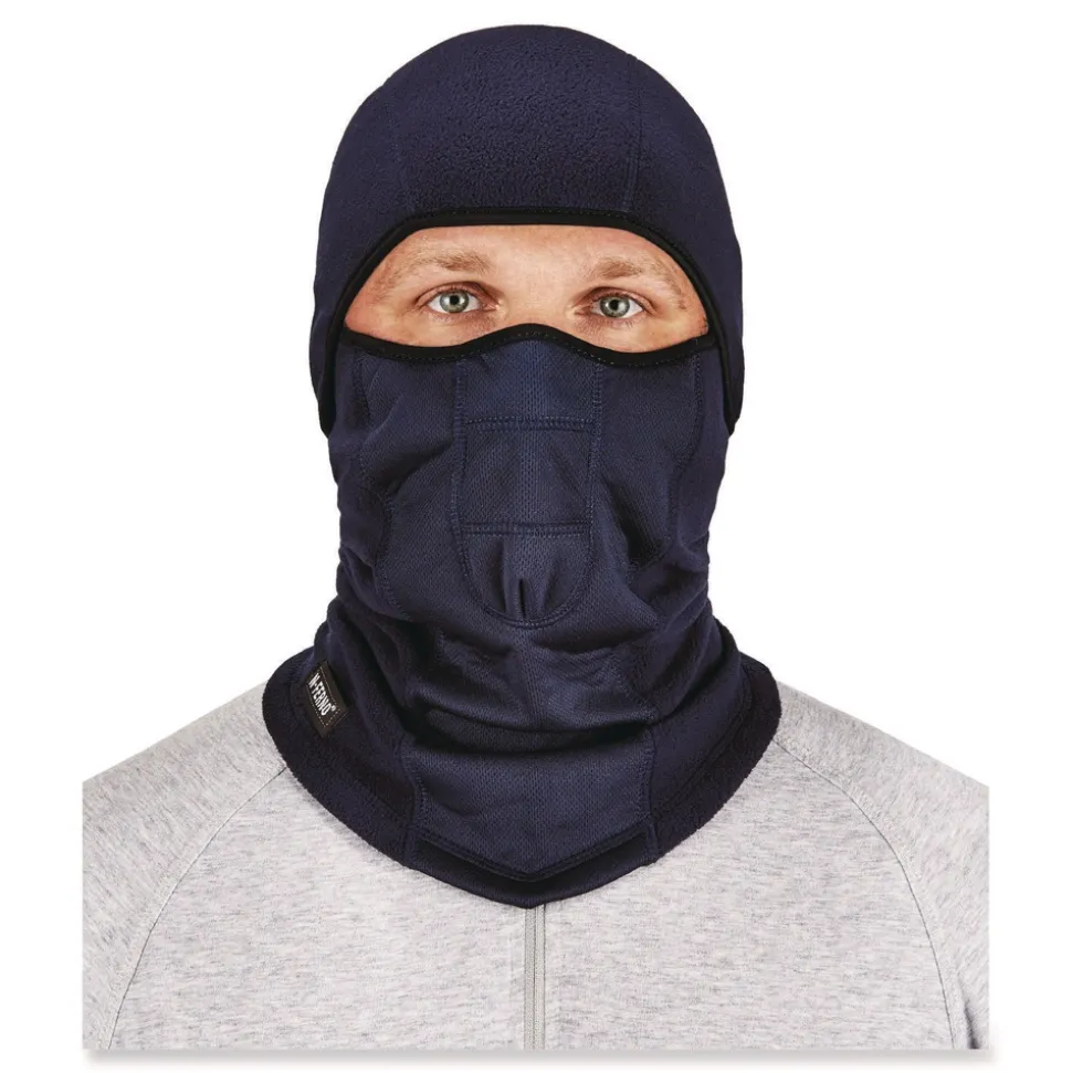 Ergodyne N-Ferno 6823 One Size Fits Most Fleece Hinged Balaclava Face Mask - Navy