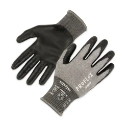 Ergodyne ProFlex 7072 ANSI A7 Nitrile-Coated CR Gloves, Gray, Large, 12 Pairs/Pack