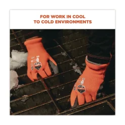 Ergodyne ProFlex 7401 Coated Lightweight Winter Gloves - X-Large Orange (1-Pair)