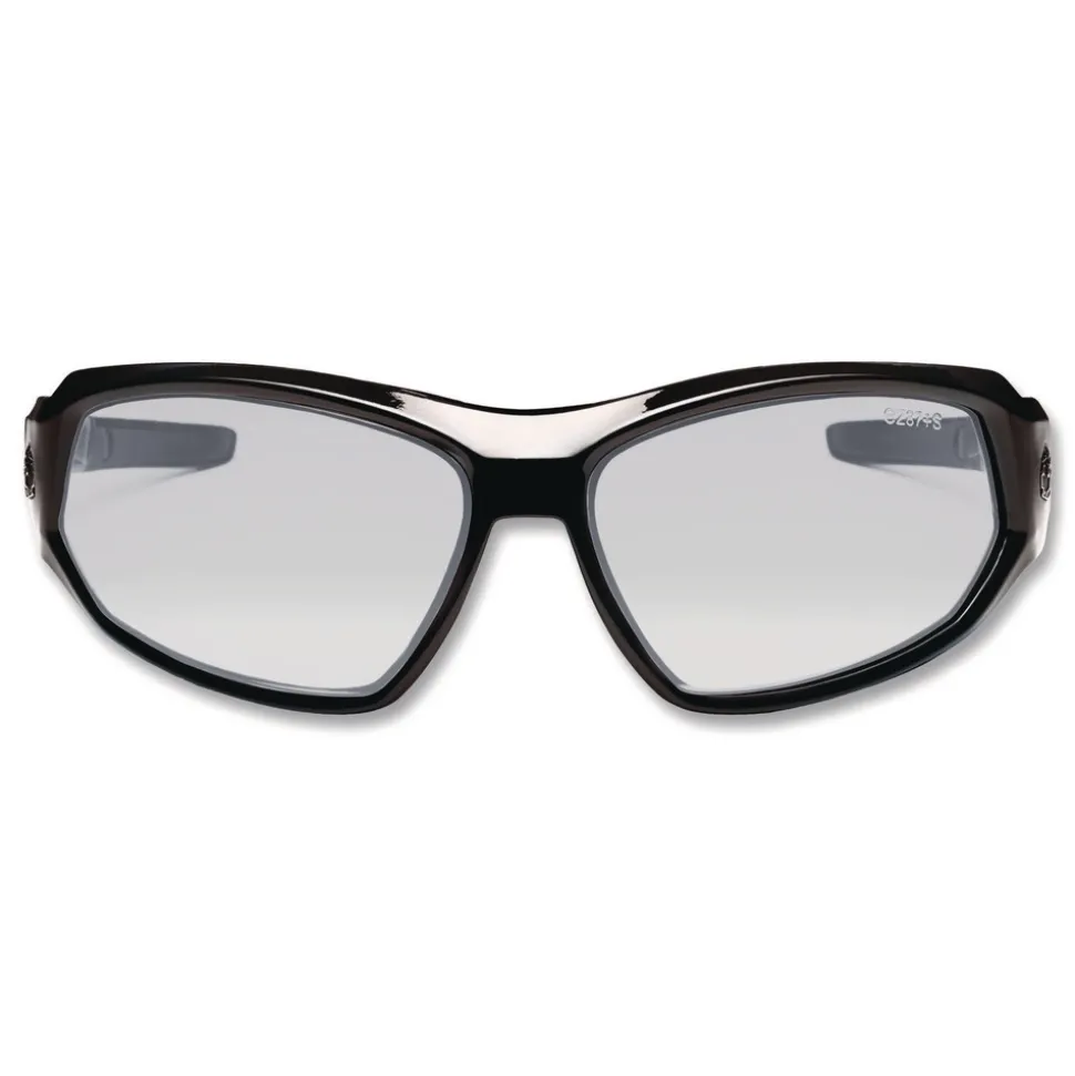 Ergodyne Skullerz Loki Nylon/Polycarb Safety Glasses/Goggles - Black Frame/Indoor/Outdoor Lens