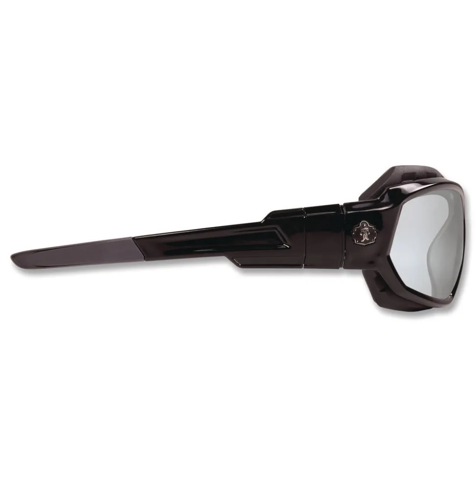 Ergodyne Skullerz Loki Nylon/Polycarb Safety Glasses/Goggles - Black Frame/Indoor/Outdoor Lens