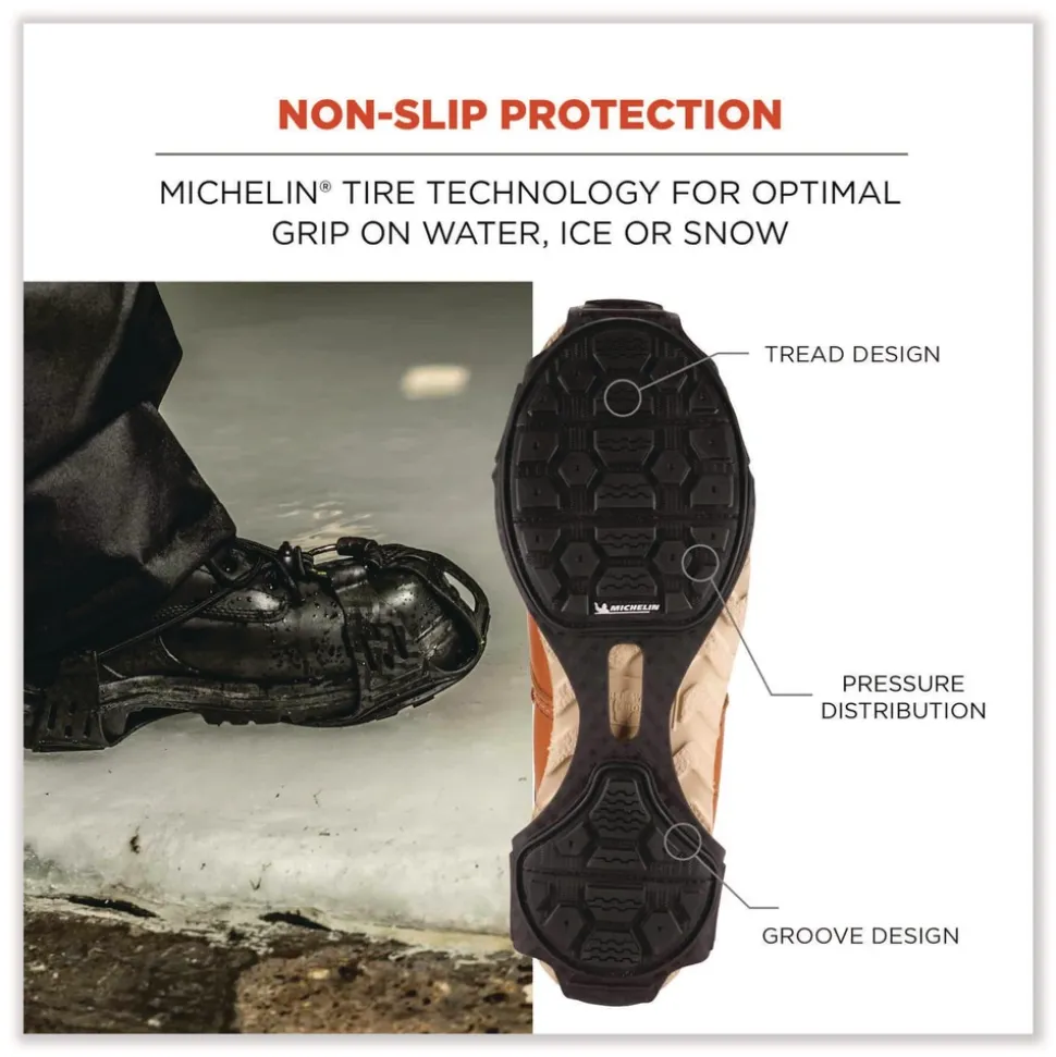 Ergodyne Trex 6325 Spikeless Traction Devices - Medium (Men's Size 8 to 11) Black (1-Pair)