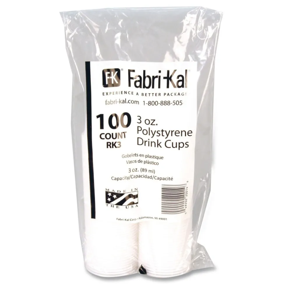 Fabri-Kal 3 oz RK Crisscross Plastic Cold Drink Cups - Clear (2500/Carton)