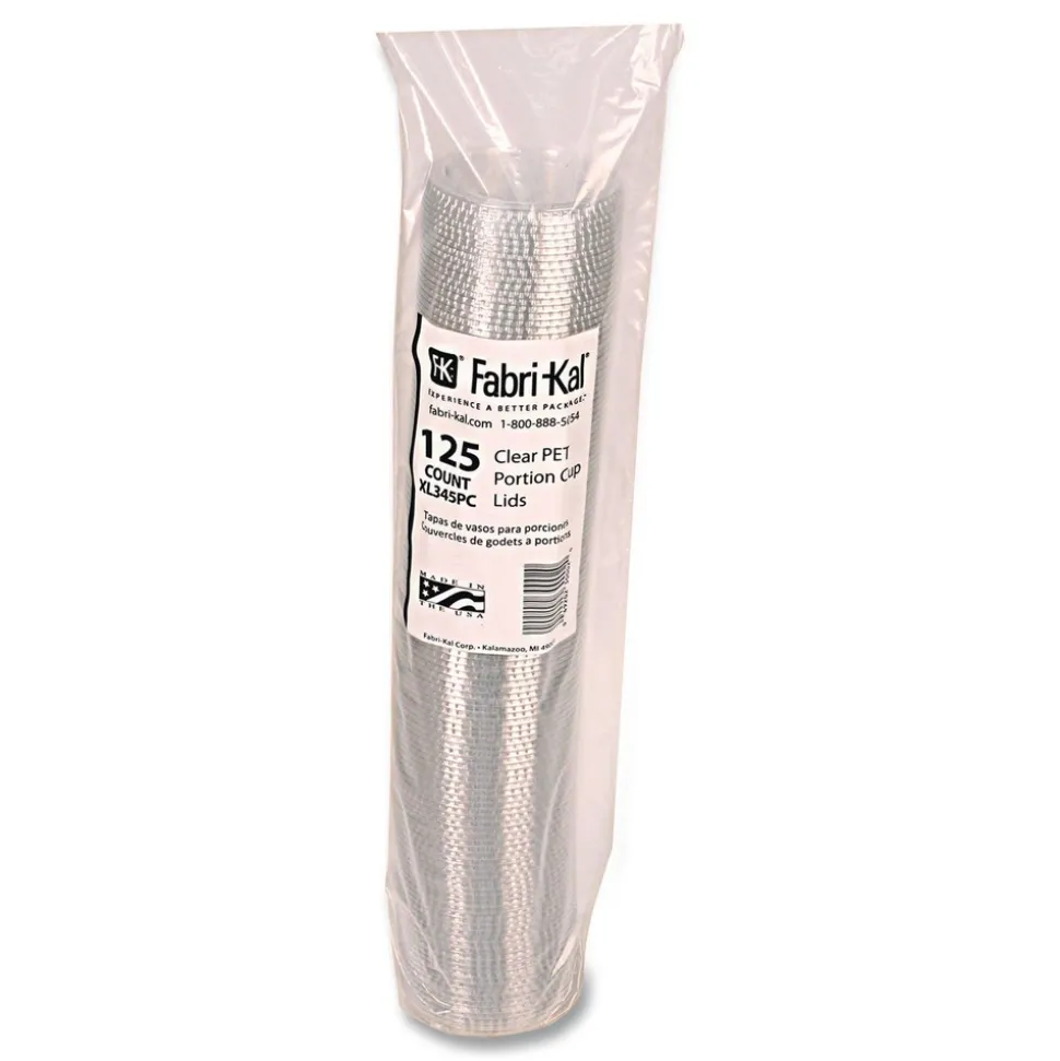 Fabri-Kal 000000000009505084 3.25 oz to 5.5 oz Plastic Portion Cup Lids - Clear (2500/Carton)
