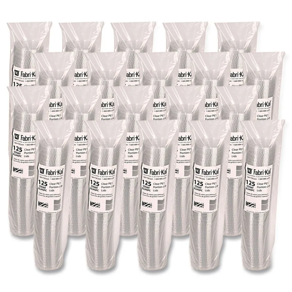 Fabri-Kal 000000000009505084 3.25 oz to 5.5 oz Plastic Portion Cup Lids - Clear (2500/Carton)