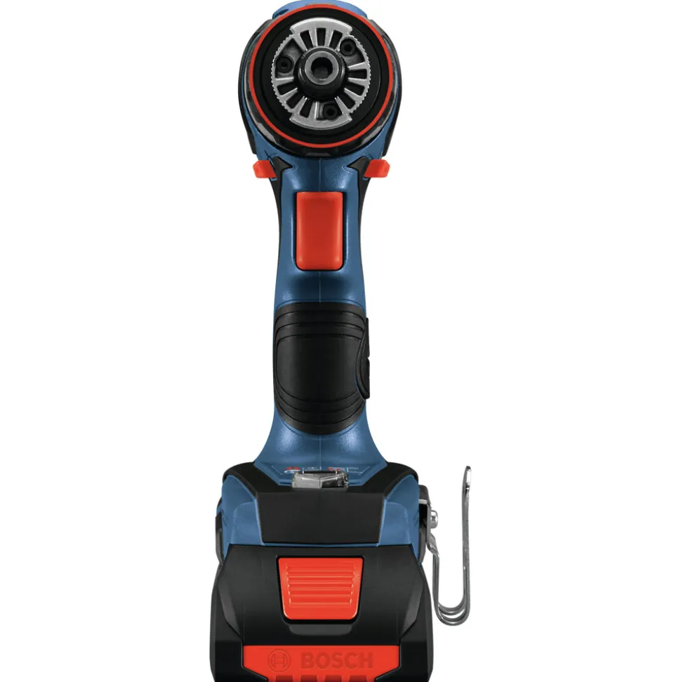 Factory Reconditioned Bosch 18V Lithium-Ion Brushless Cordless Drill Driver Kit with 5-In-1 Flexiclick System (4 Ah)