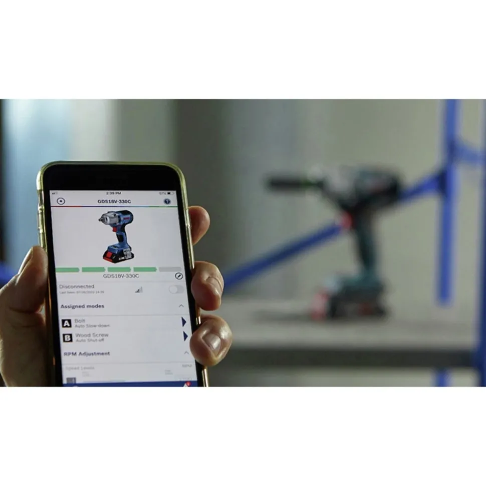Factory Reconditioned Bosch 18V Lithium-Ion Brushless Connected-Ready 1/2 in. Cordless Mid-Torque Impact Wrench Kit with Friction Ring and Thru-Hole (4 Ah)