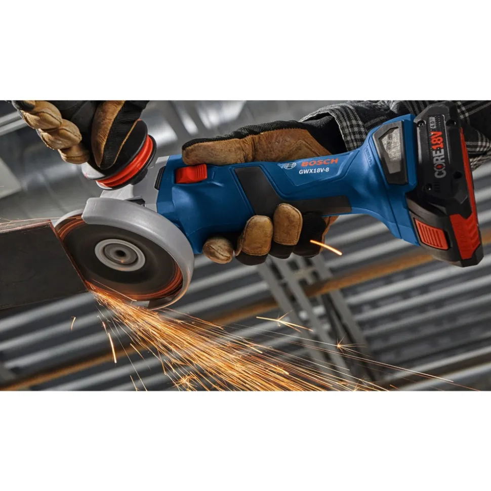 Factory Reconditioned Bosch 18V Brushless Lithium-Ion 4-1/2 in. Cordless X-LOCK Angle Grinder (Tool Only)