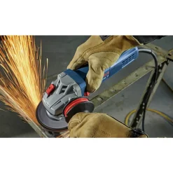 Factory Reconditioned Bosch 120V 10 Amp 4-1/2 in. Corded Ergonomic Angle Grinder with No Lock-On Paddle Switch